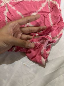 Pink Tie-Dye Embroidered Top