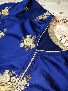 Sparkly Golden Skirt with stitched side slit dress