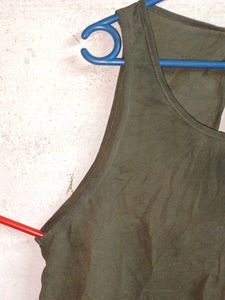 Trendy Summer Fashion Tank Top Vest Olive
