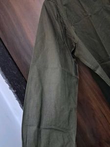 Olive Green Button-Down Shirt