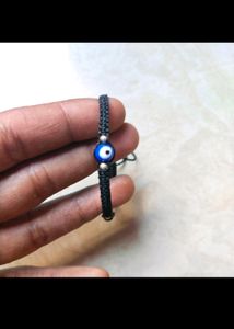 Pure Silver 8 Moti Evil Eye Braslet (Najariya)