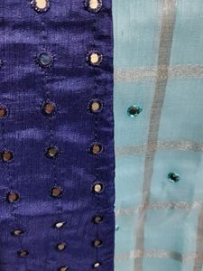 New linen Saree With Blouse