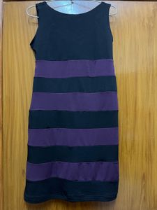 Purple black dress with earring