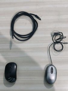 Mouse (Wireless &Wired) & HDMI Cable Bundle