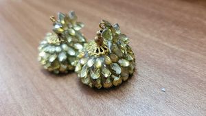 Handmade Kundan Jhumkas