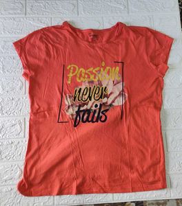 Coral Graphic Print Tee