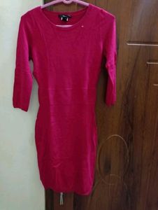 Magenta Sweater Dress