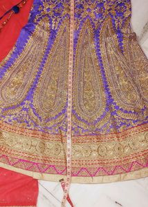 Jodhpuri Lehnga Choli Purple  Red Net Duppata