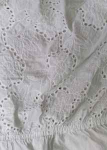 White Eyelet Off-the-Shoulder Top