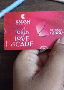 Kalyan Jewellers Gift Card Worth 2100