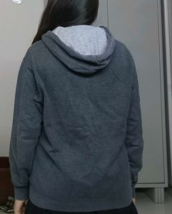 gray embroided sweater