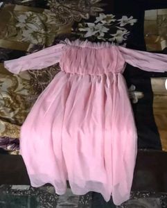 Pink Off-Shoulder Dress