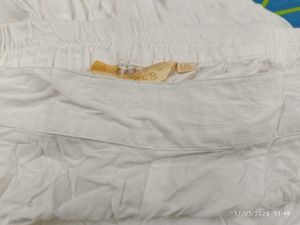 Avaasa Xxl White Cotton Palazzo