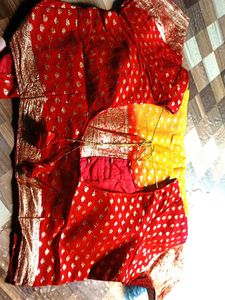 Red Yellow Saree blouse size 44