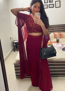 Maroon Ethnic Set Of 3