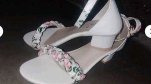 Floral White Heels