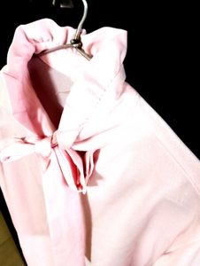 Pink,Ruffled Neck  ,Top