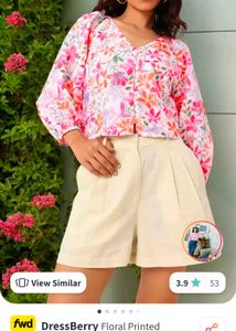 Brand New Dressberry Top Floral Print To