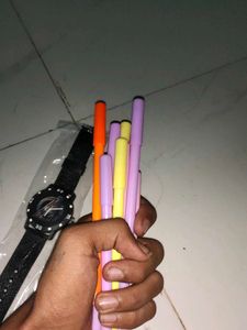 Stylish Black Watch for free pen