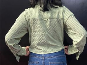 Sage Green Cropped Blouse