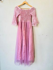 Tulle Bridesmaid Pink Gown Type Dress