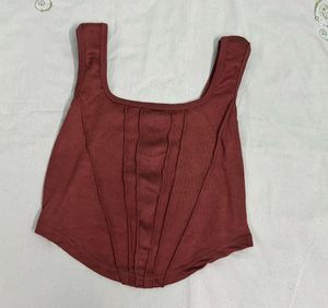 Ribbed Corset Tank Top