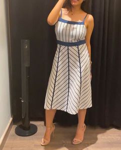 Striped -  Elegant Midi Dress