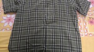 Zudio Olive Green Plaid Flannel Shirt - XL
