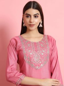 Vrede Vogel Women Silk Blend Kurta Pant Dupattaset