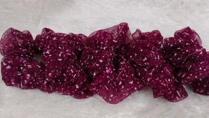 Beautiful  Purple, Blue , And Grey Scrunchies