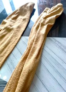 Golden Yellow Saree with Free Leggings
