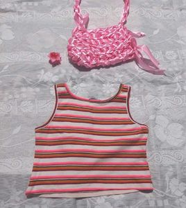 Pink tank top with shrug
