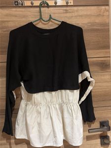 Two-Tone Long Sleeve Top