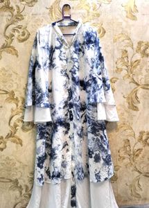 Tie-Dye Layered  Abaya With Dupatta.Size 44.