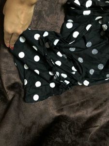 Saubhagya Polka Dot Blouson Top