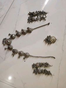 Silver Garba  Jewellery Set