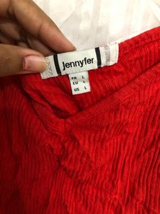 Jennyfer Red Sleeveless Crop Top