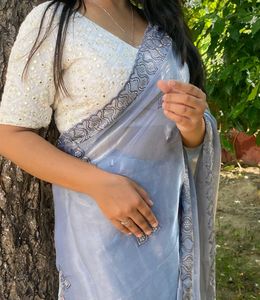 Jimmy choo Elegant Grey saree