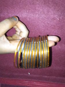 Orange and Grey Bangles