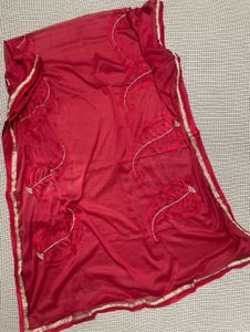 Red Green Paisley Embroidered Salwaar Kameez Set