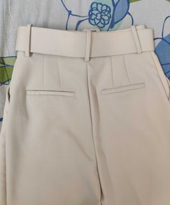 Zara Belted High-Waisted Trousers