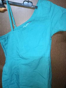 Blue One Shoulder Top