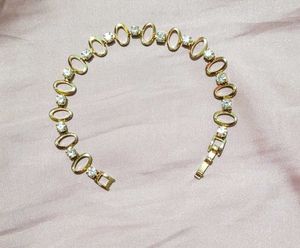 Gold & Rhinestone Bracelet