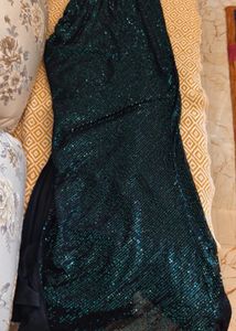 Embellished Green Sequence Dress