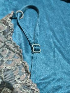 Teal Satin Lingerie Set