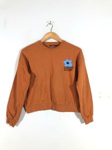 Studio Orange Floral Graphic Sweatshirt