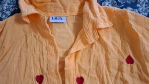 Heart Embroidered Shirt