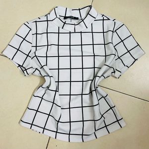 SHEIN CHECKED CROP TOP FOR GIRLS