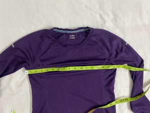 Purple Long Sleeve workout Top size S