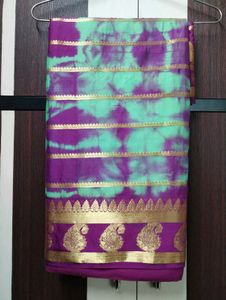Elegant Tie-Dye Banarasi Silk Saree